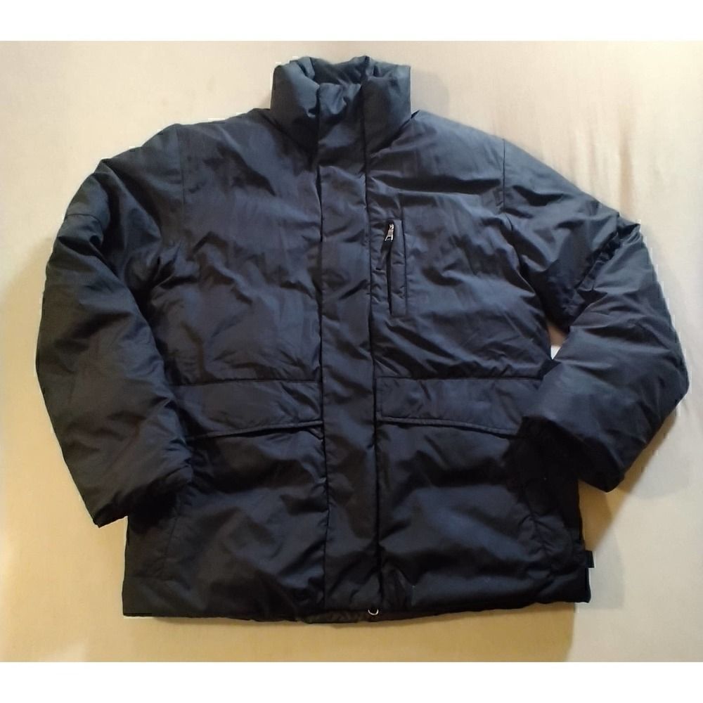 BANANA REPLUBLIC BLACK SMALL PUFF GOOSE DOWN COLLARED COAT